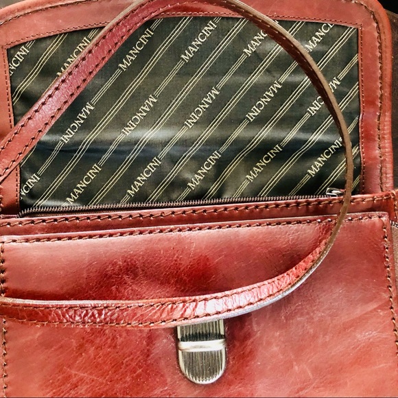 Brown Rene Mancini Leather Bag - Picture 7 of 9